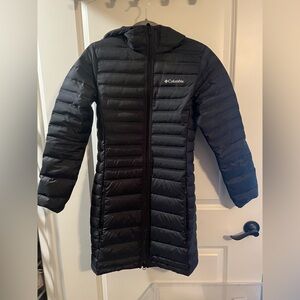 Columbia Black Long Down Jacket